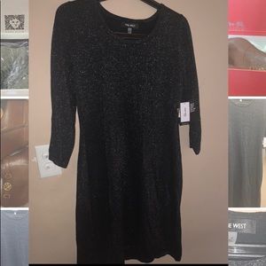 Nine West Black Glittery Dress